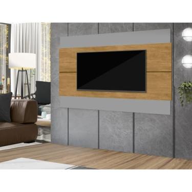 Imagem de Painel para Tv 180 X 128 Cm Mdp Berlim Cinza/Nature