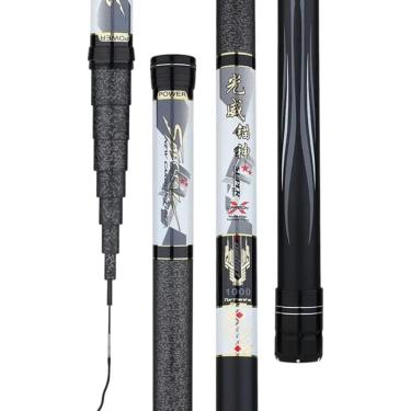 Imagem de Vara de pesca telescópica de 8-18m, 19 tons, 6h, vara de carpa, super leve, super dura, fibra de alto carbono, 13m