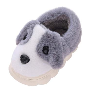 Imagem de Pantufa Infantil Meninos Cachorrinho Antiderrapante 20 Ao 38