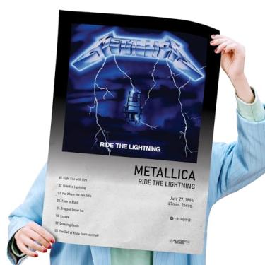Imagem de Poster Autoadesivo 40X60cm Álbum Ride The Lightning Metallica, heavy metal, Spotify