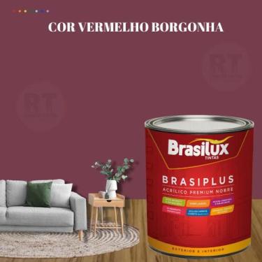 Imagem de Tinta de Parede Semi Brilho Vermelho Brasiplus 800ml Acrilica Lavável.