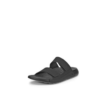 Imagem de ECCO Sandália feminina Cozmo 2.0 com duas faixas, Preto, 7-7.5