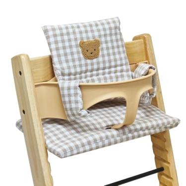 Imagem de Almofada de assento macia para bebês Almofada para cadeira alta de bebê Almofada de encosto de cadeira de urso de desenho animado e acessórios de almofada de assento, dinossauro, uma peça