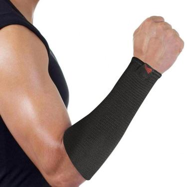 Imagem de Manguito Volei Curto Protetor Compressão Antebraço Preto Progne Sports (Par)-Unissex