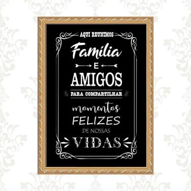 Imagem de Quadro Moldura Dourada Área Gourmet 33X24Cm