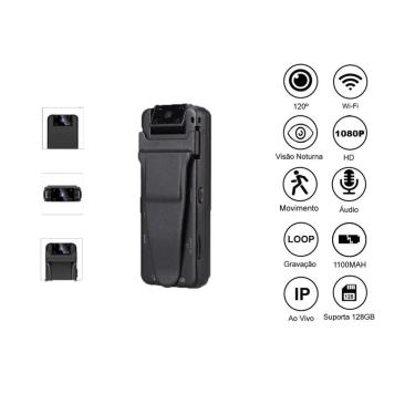 Imagem de Mini Câmera Wifi Ip A8 Camuflada Super Discreta HD 1080p 24 Horas USB Ângulo 120° No Brasil