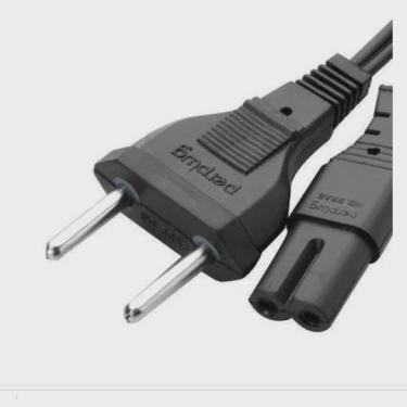 Imagem de Cabo De Força Energia Bipolar Tipo 8 Fonte Notebook Impressora Radio