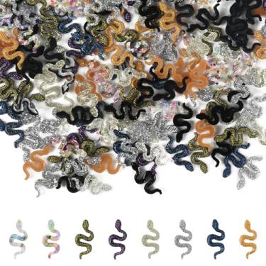 Imagem de Hanycon 200 peças de mini cobras em miniatura pequenos animais de resina para casa, mercearia, fotografia, decoração de festa