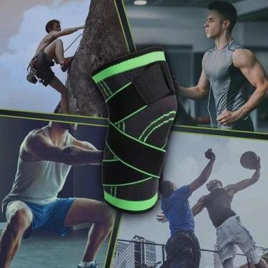 Imagem de Joelheira De Compressão Esportiva Proteção Ajustável Fitness - oem