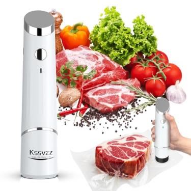 Imagem de Kssvzz Seladora A Vácuo Portátil Para Alimentos - Máquina Compacta De Selagem Viagens, Com 10 Sacos Reutilizáveis Armazenamento, Preparação Refeições Ou Sous Vide