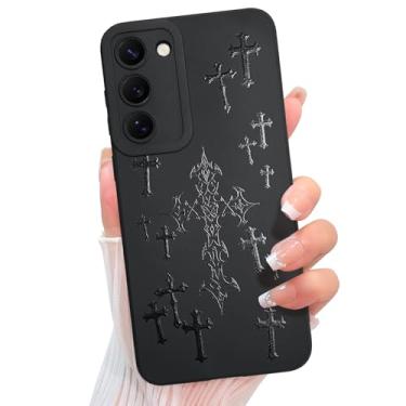 Imagem de KANGHAR Capa para Samsung Galaxy S23 Aesthetic Blessed Cross Jesus Cristão Gótico Projetada para Mulheres Meninas e Homens, Proteção Total da Câmera Slim Fit Capa Protetora TPU Macio à Prova de Choque