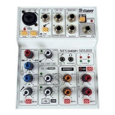 Imagem de Mesa De Som Staner Mx0402i Interface De Áudio Usb