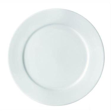 Imagem de Conjunto De 6 Pratos Raso Mesa Jantar Porcelana Resistente 24,5 Cm Bar Hotel Germer Quantidade:3