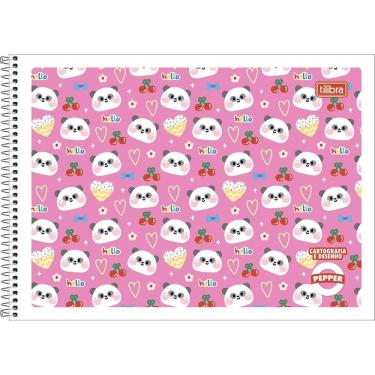 Imagem de Caderno de Desenho e Cartografia Pepper Capa Flexível 40 Folhas Tilibra