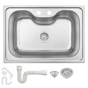 Imagem de Cuba Tramontina Gourmet Morgana 60 FX Acetinada C/Sifão, inox