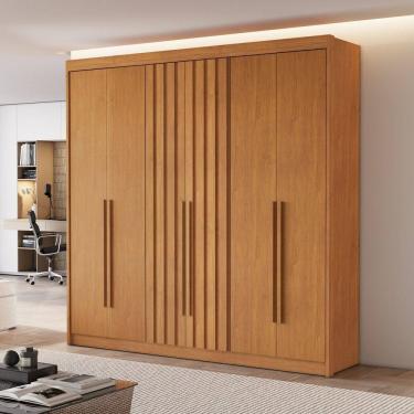 Imagem de Guarda Roupa Casal 6 Portas 2 Ripadas Portugal Cinamomo