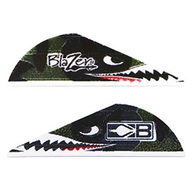 Imagem de Bohning Blazer de 5 cm True Color Vanes Flying Tiger Shark = Blazer Vane, pacote com 100