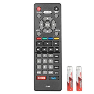 Imagem de Controle remoto NC262 NC262UH NB991 NB991UD compatível com Magnavox Blu-ray Disc DVD Player MBP5320 MBP5320F MBP5320F/7F MBP5320/F7 controlador de substituição com botões Netflix Vudu com baterias