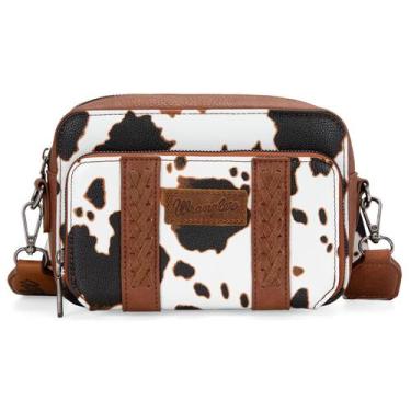 Imagem de Bolsa tiracolo Wrangler Cow Print para mulheres Brown Montana West