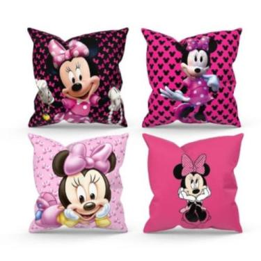 Imagem de Kit 4 Capas Para Almofadas Mickey e Minnie Disney Decoração - SS Casa 