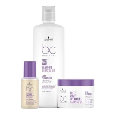 Imagem de Kit Schwarzkopf BC Bonacure Frizz Away - Shampoo 1L + Máscara 500ml + 
