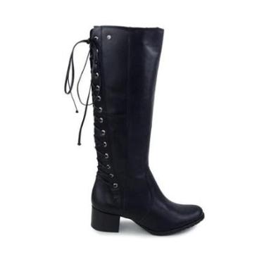 Imagem de Bota Feminina Solis Brasil Cano Longo Montaria Preta 001008-Feminino