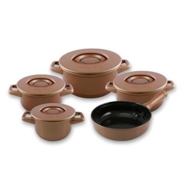 Imagem de Ceraflame Conjunto Panelas de Cerâmica Duo+ Smart 5 Peças Cobre