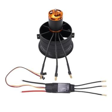 Imagem de 64mm 12 Blades Set Motor Sem Escova Conjunto de Ventiladores, Interruptor ESC Conjunto de Ventilador Ajustável Com Placa de Controle Inteligente para Resfriamento para PC, Mods