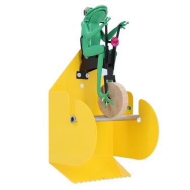 Imagem de Suporte para rolo de papel, Rã criativa em um monociclo suporte para papel higiênico, Suporte para armazenamento de rolos de lenços de papel divertido na parede para banheiro