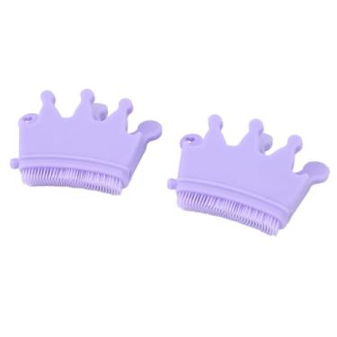 Imagem de Separador de unhas para manicure, suporte de caneta de silicone reutilizável em forma de coroa para salão de dedo (roxo)