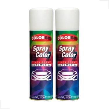 Imagem de Kit c/2 Tinta Spray Automotivo Colorgin Branco Fosco - 300ml - SHERWIN