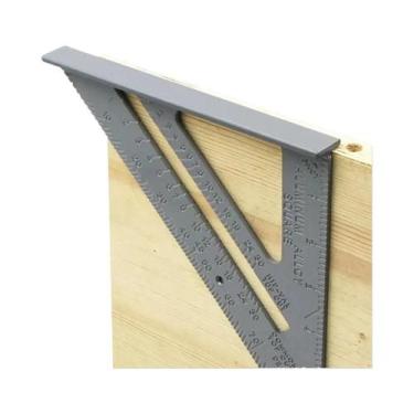 Imagem de Régua De Ângulo Triangular De Carpinteiro De Liga De Alumínio De 90 Gr
