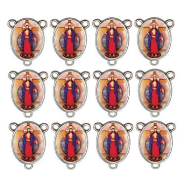 Imagem de 10 Entremeio Santas Chagas de Jesus Oval Montagem de Terços - Nossa Se