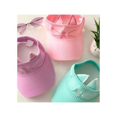 Imagem de Viseira Infantil Gatinho Uv50verão Praia Sol Piscina Passeio - Bonés i