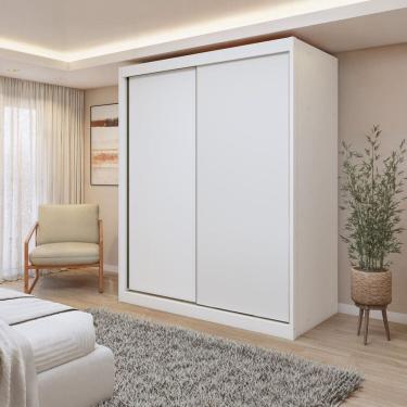Imagem de Guarda-roupa 2 Portas 100% Mdf Monte Rei Branco