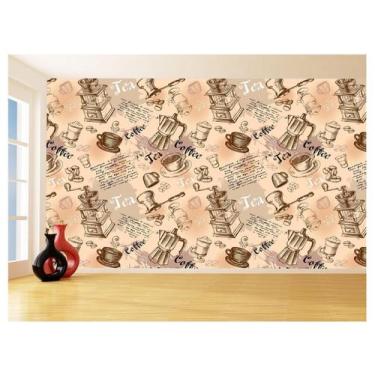 Imagem de Papel De Parede 3D Textura Cozinha Café Comida 3,5M Txt200 - Você Deco
