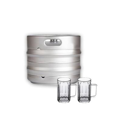 Imagem de Barril De Chopp Inox 20 Litros Euro Novo C/ Sifão e Válvula - Compree