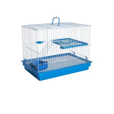 Imagem de Gaiola para coelhos Gingerbread Guinea pig com piso grande (azul)