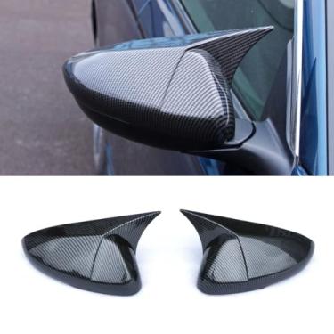 Imagem de Capa de proteção traseira para carro compatível com 11ª geração Accord 2023 Kit de acabamento de capa de espelho lateral acessórios de carro (aparência de carbono)