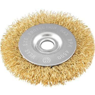 Imagem de Escova de aço circular ondulada 4 x 1/2 x 1/2" - Vonder