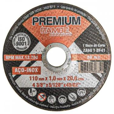 Imagem de Disco Aco Inox Itambe 4.3/8''X 5/128''X 49/62'' Premium / Makita - Kit