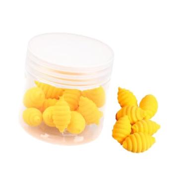 Imagem de oshhni Iscas artificiais para pesca de lixo, iscas de carpa, flutuantes portáteis, boilies para pesca em rios, água doce e salgada ao ar livre, Amarelo
