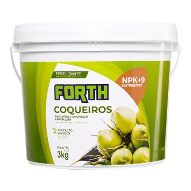 Imagem de Forth, Adubo Coqueiros, Fertilizante, NPK (Nitrogênio, Fósforo, Potássio), Micronutrientes, Nutrição Balanceada, Balde, 3kg