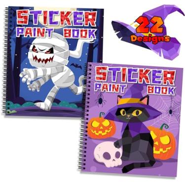 Imagem de 2 peças de artesanato de Halloween para crianças de 4 a 8 anos de idade adesivos para lembrancinhas de festa para presente Crie 22 fotos