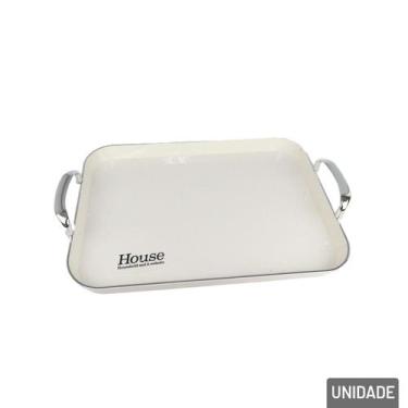 Imagem de Bandeja de Plástico 46,5x30cm Retangular com Alças - Tudo em Caixa