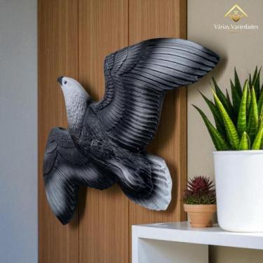 Imagem de Estátua Águia Gavião Espanta Pombo Pássaro Parede com Gancho Bico Pret