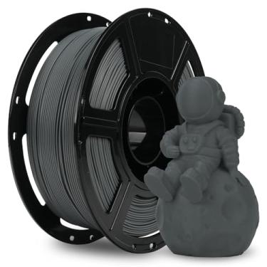 Imagem de Flashforge Filamento de impressora 3D fosco PLA 1,75 mm, filamentos de impressão 3D 1 kg de precisão dimensional do carretel +/- 0,02 mm, ecológico, sem fumaça e sem odor (cinza, PLA fosco)