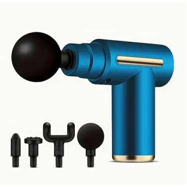 Imagem de Pistola Massageadora Elétrica para Liberação Miofascial - Massageador Profissional em Produtos de Massagem e Relaxamento Muscular(Azul)