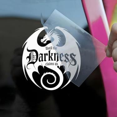 Imagem de Until The Darkness Claims Us Decalque de carro engraçado quarta asa, dragão, fantasia, livraria, romance amante humor acessórios de janela de carro afirmações vinil à prova d'água 15 centímetros