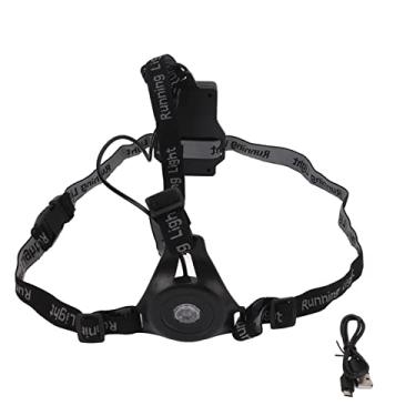 Imagem de LED Chest Light Night Running Lâmpada USB Recarregável 3 Modos IP65 Impermeável Ajustável Elástico para Outdoor Sport Camping Jogging Caminhadas